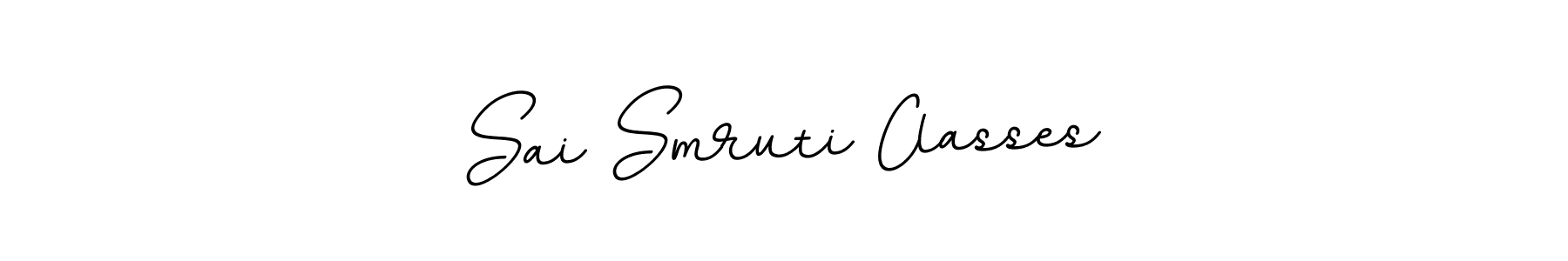 How to make Sai Smruti Classes name signature. Use BallpointsItalic-DORy9 style for creating short signs online. This is the latest handwritten sign. Sai Smruti Classes signature style 11 images and pictures png