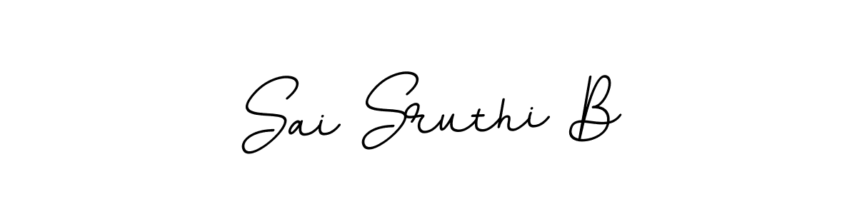 Make a beautiful signature design for name Sai Sruthi B. With this signature (BallpointsItalic-DORy9) style, you can create a handwritten signature for free. Sai Sruthi B signature style 11 images and pictures png