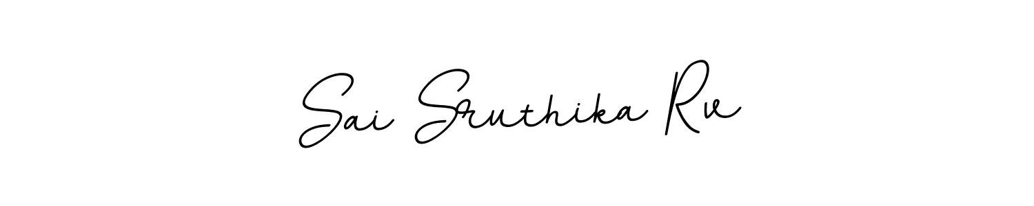How to make Sai Sruthika Rv name signature. Use BallpointsItalic-DORy9 style for creating short signs online. This is the latest handwritten sign. Sai Sruthika Rv signature style 11 images and pictures png