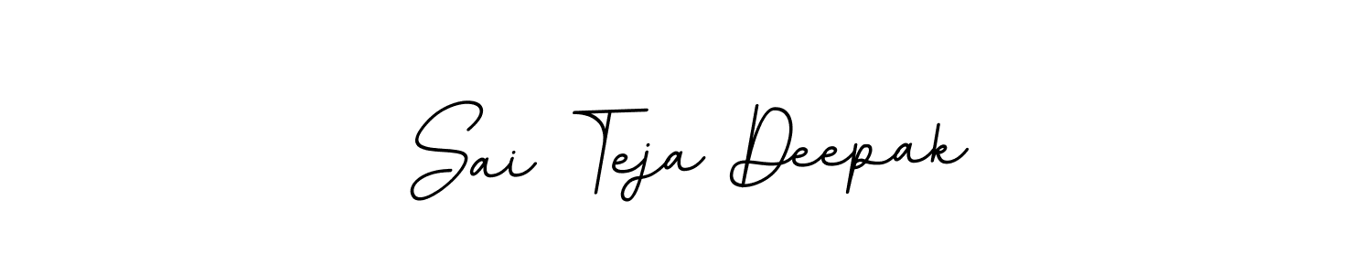 The best way (BallpointsItalic-DORy9) to make a short signature is to pick only two or three words in your name. The name Sai Teja Deepak include a total of six letters. For converting this name. Sai Teja Deepak signature style 11 images and pictures png