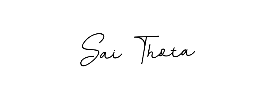 Use a signature maker to create a handwritten signature online. With this signature software, you can design (BallpointsItalic-DORy9) your own signature for name Sai Thota. Sai Thota signature style 11 images and pictures png