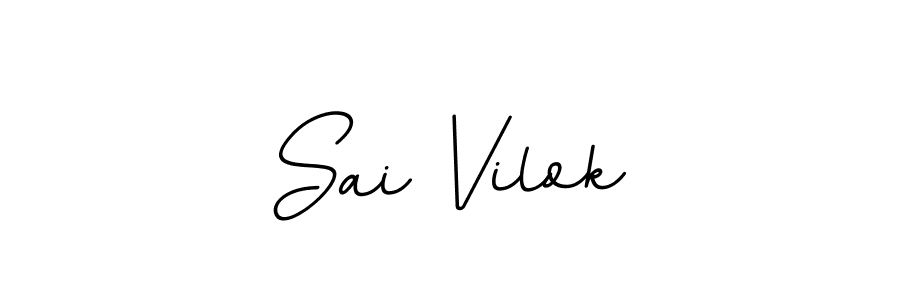 Use a signature maker to create a handwritten signature online. With this signature software, you can design (BallpointsItalic-DORy9) your own signature for name Sai Vilok. Sai Vilok signature style 11 images and pictures png