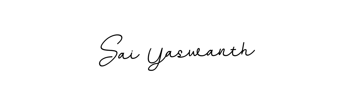 Make a beautiful signature design for name Sai Yaswanth. With this signature (BallpointsItalic-DORy9) style, you can create a handwritten signature for free. Sai Yaswanth signature style 11 images and pictures png