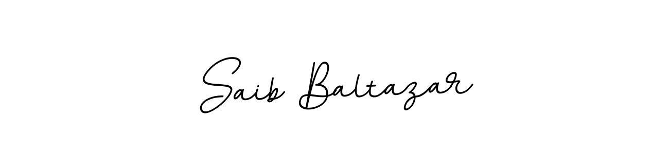 Design your own signature with our free online signature maker. With this signature software, you can create a handwritten (BallpointsItalic-DORy9) signature for name Saib Baltazar. Saib Baltazar signature style 11 images and pictures png
