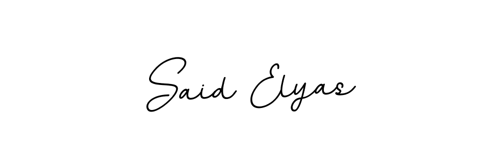 Design your own signature with our free online signature maker. With this signature software, you can create a handwritten (BallpointsItalic-DORy9) signature for name Said Elyas. Said Elyas signature style 11 images and pictures png