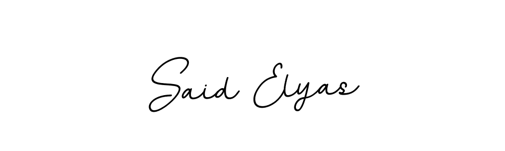 Design your own signature with our free online signature maker. With this signature software, you can create a handwritten (BallpointsItalic-DORy9) signature for name Said Elyas. Said Elyas signature style 11 images and pictures png