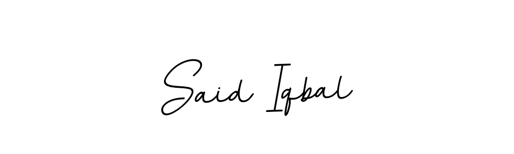 How to make Said Iqbal name signature. Use BallpointsItalic-DORy9 style for creating short signs online. This is the latest handwritten sign. Said Iqbal signature style 11 images and pictures png