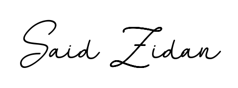 A stylish, flowing autograph style designed for name Said Zidan using BallpointsItalic-DORy9 typography. Perfect for digital creative projects. Said Zidan signature style 11 images and pictures png