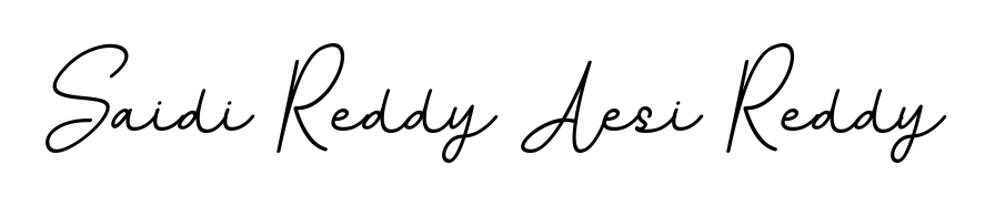 The best way (BallpointsItalic-DORy9) to make a short signature is to pick only two or three words in your name. For converting this name Saidi Reddy Aesi Reddy. Saidi Reddy Aesi Reddy signature style 11 images and pictures png