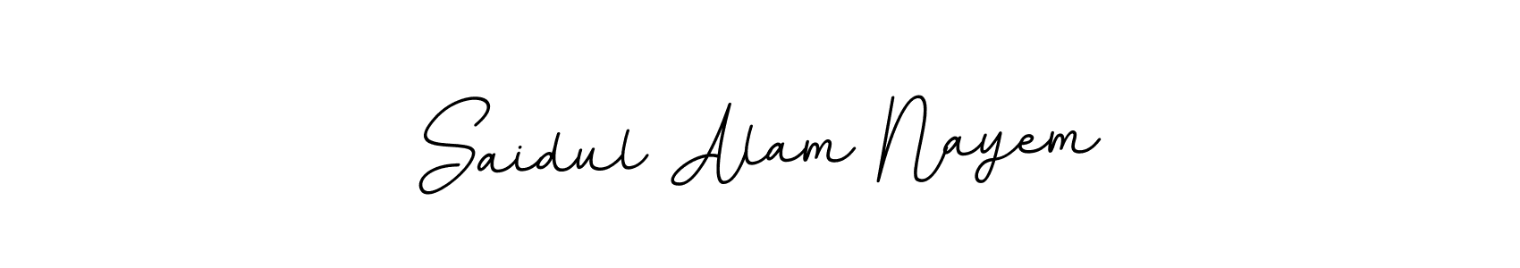 Use a signature maker to create a handwritten signature online. With this signature software, you can design (BallpointsItalic-DORy9) your own signature for name Saidul Alam Nayem. Saidul Alam Nayem signature style 11 images and pictures png