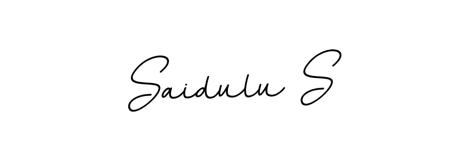Make a beautiful signature design for name Saidulu S. With this signature (BallpointsItalic-DORy9) style, you can create a handwritten signature for free. Saidulu S signature style 11 images and pictures png