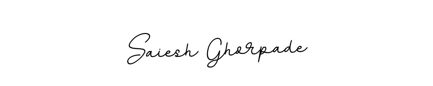 This is the best signature style for the Saiesh Ghorpade name. Also you like these signature font (BallpointsItalic-DORy9). Mix name signature. Saiesh Ghorpade signature style 11 images and pictures png
