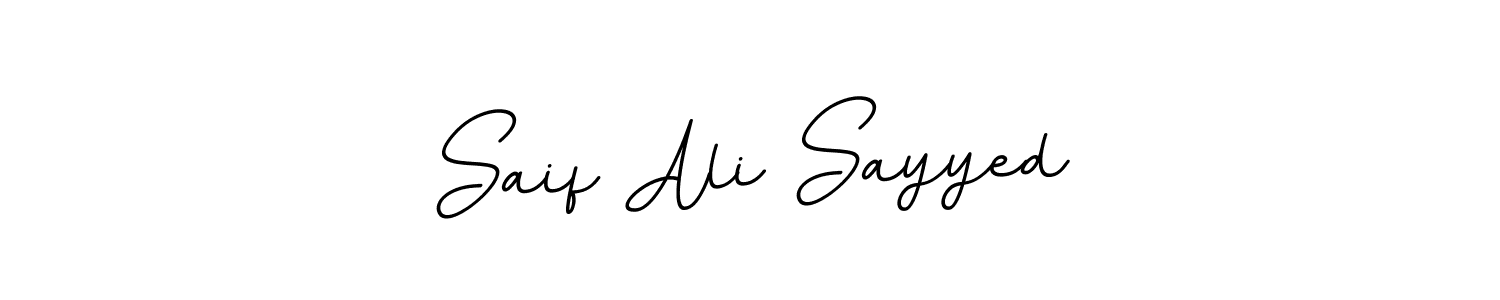This is the best signature style for the Saif Ali Sayyed name. Also you like these signature font (BallpointsItalic-DORy9). Mix name signature. Saif Ali Sayyed signature style 11 images and pictures png
