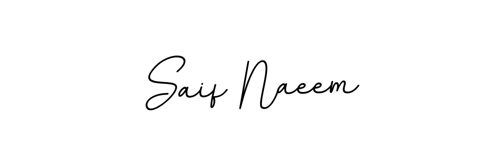 Use a signature maker to create a handwritten signature online. With this signature software, you can design (BallpointsItalic-DORy9) your own signature for name Saif Naeem. Saif Naeem signature style 11 images and pictures png