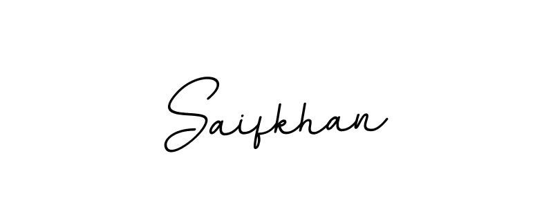 Use a signature maker to create a handwritten signature online. With this signature software, you can design (BallpointsItalic-DORy9) your own signature for name Saifkhan. Saifkhan signature style 11 images and pictures png