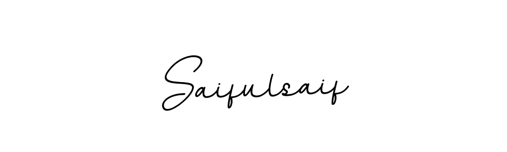 Use a signature maker to create a handwritten signature online. With this signature software, you can design (BallpointsItalic-DORy9) your own signature for name Saifulsaif. Saifulsaif signature style 11 images and pictures png