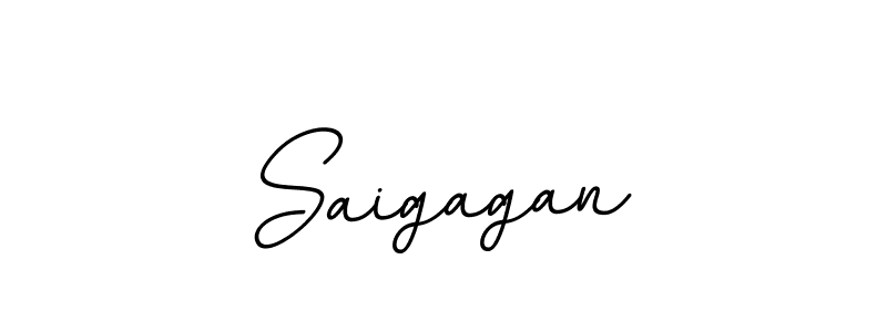 How to make Saigagan name signature. Use BallpointsItalic-DORy9 style for creating short signs online. This is the latest handwritten sign. Saigagan signature style 11 images and pictures png