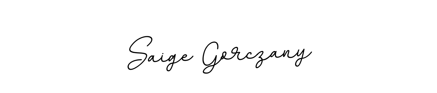 You should practise on your own different ways (BallpointsItalic-DORy9) to write your name (Saige Gorczany) in signature. don't let someone else do it for you. Saige Gorczany signature style 11 images and pictures png