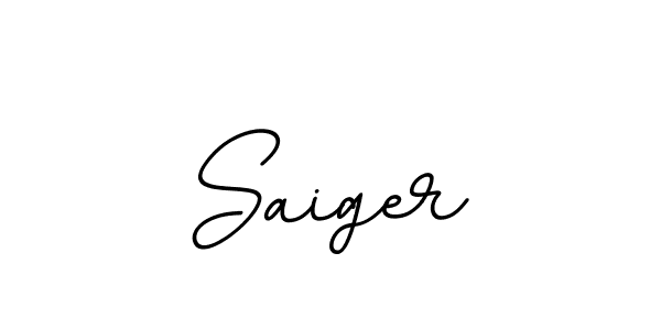 Design your own signature with our free online signature maker. With this signature software, you can create a handwritten (BallpointsItalic-DORy9) signature for name Saiger. Saiger signature style 11 images and pictures png