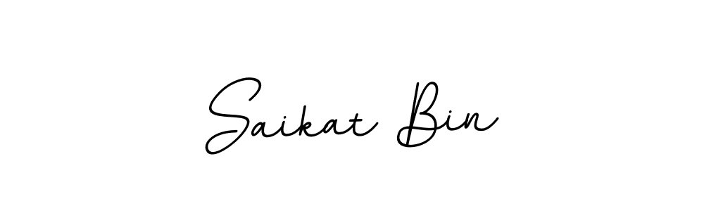 Create a beautiful signature design for name Saikat Bin. With this signature (BallpointsItalic-DORy9) fonts, you can make a handwritten signature for free. Saikat Bin signature style 11 images and pictures png