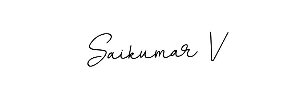 Saikumar V stylish signature style. Best Handwritten Sign (BallpointsItalic-DORy9) for my name. Handwritten Signature Collection Ideas for my name Saikumar V. Saikumar V signature style 11 images and pictures png