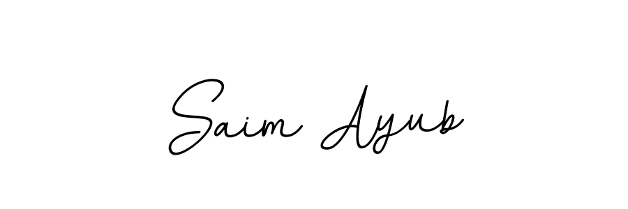 How to make Saim Ayub signature? BallpointsItalic-DORy9 is a professional autograph style. Create handwritten signature for Saim Ayub name. Saim Ayub signature style 11 images and pictures png