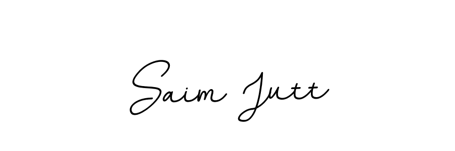 Make a beautiful signature design for name Saim Jutt. With this signature (BallpointsItalic-DORy9) style, you can create a handwritten signature for free. Saim Jutt signature style 11 images and pictures png