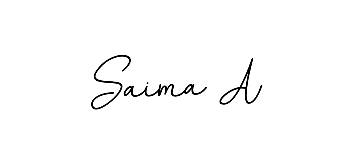 Use a signature maker to create a handwritten signature online. With this signature software, you can design (BallpointsItalic-DORy9) your own signature for name Saima A. Saima A signature style 11 images and pictures png