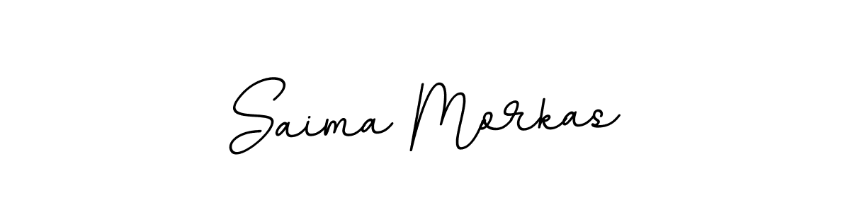 Create a beautiful signature design for name Saima Morkas. With this signature (BallpointsItalic-DORy9) fonts, you can make a handwritten signature for free. Saima Morkas signature style 11 images and pictures png