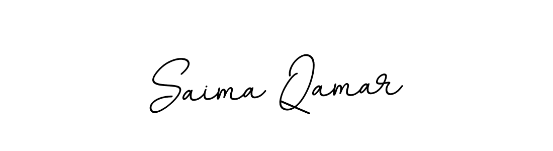 Make a beautiful signature design for name Saima Qamar. With this signature (BallpointsItalic-DORy9) style, you can create a handwritten signature for free. Saima Qamar signature style 11 images and pictures png