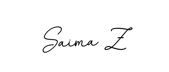 How to make Saima Z name signature. Use BallpointsItalic-DORy9 style for creating short signs online. This is the latest handwritten sign. Saima Z signature style 11 images and pictures png