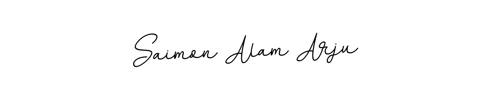 Design your own signature with our free online signature maker. With this signature software, you can create a handwritten (BallpointsItalic-DORy9) signature for name Saimon Alam Arju. Saimon Alam Arju signature style 11 images and pictures png