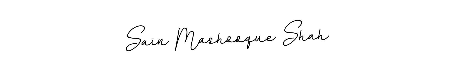 Use a signature maker to create a handwritten signature online. With this signature software, you can design (BallpointsItalic-DORy9) your own signature for name Sain Mashooque Shah. Sain Mashooque Shah signature style 11 images and pictures png