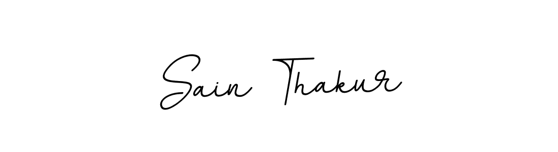 Make a beautiful signature design for name Sain Thakur. With this signature (BallpointsItalic-DORy9) style, you can create a handwritten signature for free. Sain Thakur signature style 11 images and pictures png
