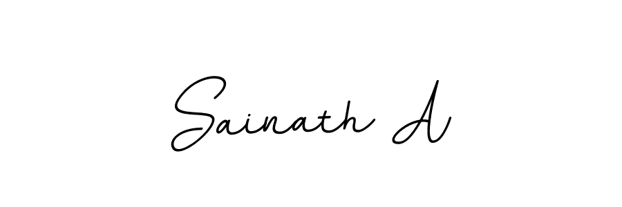 Use a signature maker to create a handwritten signature online. With this signature software, you can design (BallpointsItalic-DORy9) your own signature for name Sainath A. Sainath A signature style 11 images and pictures png