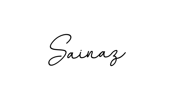 You should practise on your own different ways (BallpointsItalic-DORy9) to write your name (Sainaz) in signature. don't let someone else do it for you. Sainaz signature style 11 images and pictures png