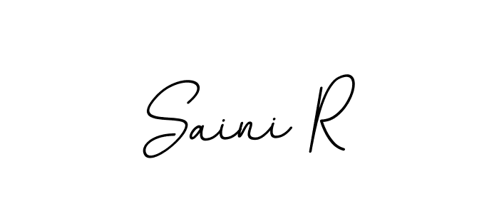 Make a beautiful signature design for name Saini R. With this signature (BallpointsItalic-DORy9) style, you can create a handwritten signature for free. Saini R signature style 11 images and pictures png