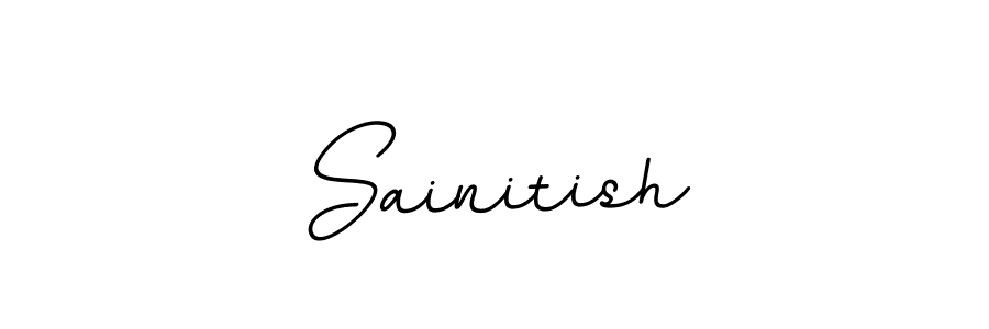 Use a signature maker to create a handwritten signature online. With this signature software, you can design (BallpointsItalic-DORy9) your own signature for name Sainitish. Sainitish signature style 11 images and pictures png