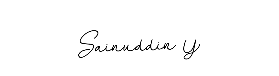 This is the best signature style for the Sainuddin Y name. Also you like these signature font (BallpointsItalic-DORy9). Mix name signature. Sainuddin Y signature style 11 images and pictures png