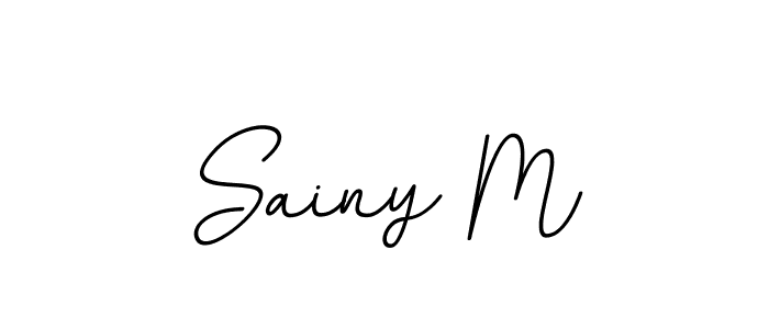 This is the best signature style for the Sainy M name. Also you like these signature font (BallpointsItalic-DORy9). Mix name signature. Sainy M signature style 11 images and pictures png
