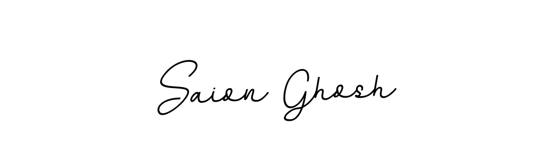 Design your own signature with our free online signature maker. With this signature software, you can create a handwritten (BallpointsItalic-DORy9) signature for name Saion Ghosh. Saion Ghosh signature style 11 images and pictures png