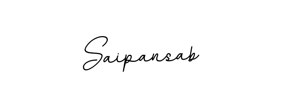 Use a signature maker to create a handwritten signature online. With this signature software, you can design (BallpointsItalic-DORy9) your own signature for name Saipansab. Saipansab signature style 11 images and pictures png