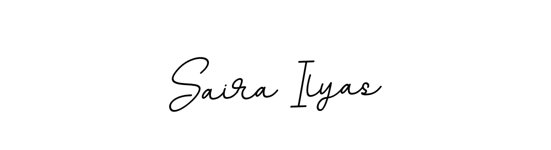 Make a beautiful signature design for name Saira Ilyas. With this signature (BallpointsItalic-DORy9) style, you can create a handwritten signature for free. Saira Ilyas signature style 11 images and pictures png