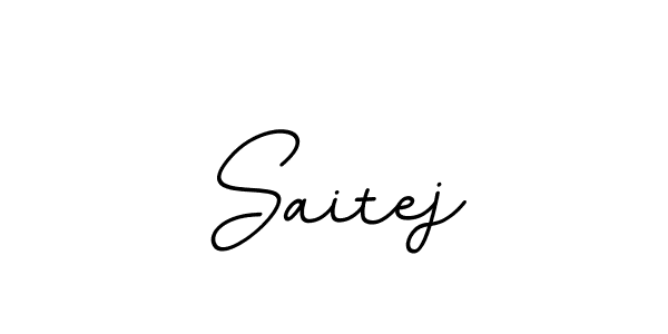Design your own signature with our free online signature maker. With this signature software, you can create a handwritten (BallpointsItalic-DORy9) signature for name Saitej. Saitej signature style 11 images and pictures png