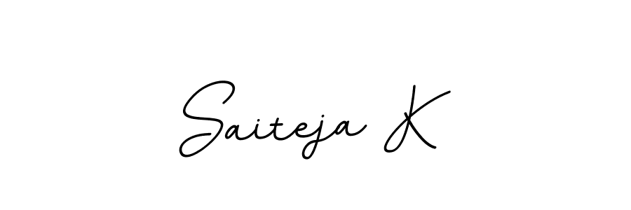 Use a signature maker to create a handwritten signature online. With this signature software, you can design (BallpointsItalic-DORy9) your own signature for name Saiteja K. Saiteja K signature style 11 images and pictures png