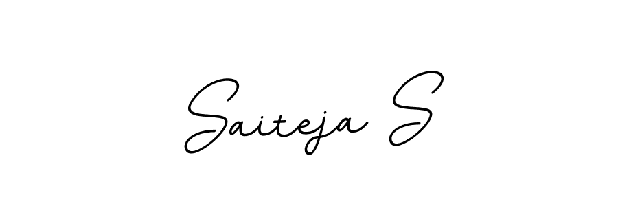 You should practise on your own different ways (BallpointsItalic-DORy9) to write your name (Saiteja S) in signature. don't let someone else do it for you. Saiteja S signature style 11 images and pictures png