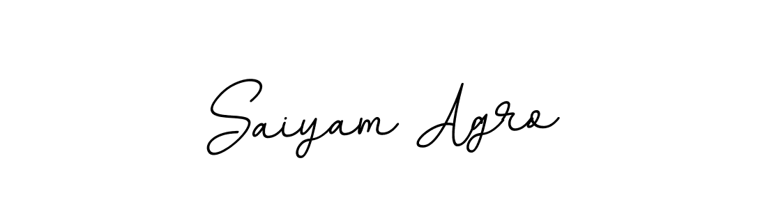 How to make Saiyam Agro name signature. Use BallpointsItalic-DORy9 style for creating short signs online. This is the latest handwritten sign. Saiyam Agro signature style 11 images and pictures png