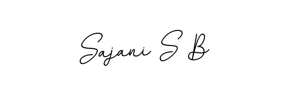 Design your own signature with our free online signature maker. With this signature software, you can create a handwritten (BallpointsItalic-DORy9) signature for name Sajani S B. Sajani S B signature style 11 images and pictures png