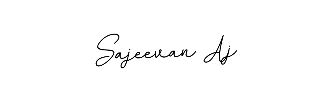How to make Sajeevan Aj name signature. Use BallpointsItalic-DORy9 style for creating short signs online. This is the latest handwritten sign. Sajeevan Aj signature style 11 images and pictures png