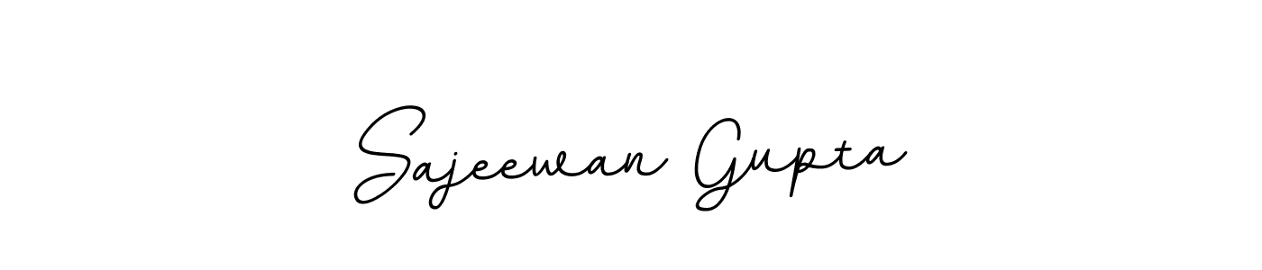 The best way (BallpointsItalic-DORy9) to make a short signature is to pick only two or three words in your name. The name Sajeewan Gupta include a total of six letters. For converting this name. Sajeewan Gupta signature style 11 images and pictures png